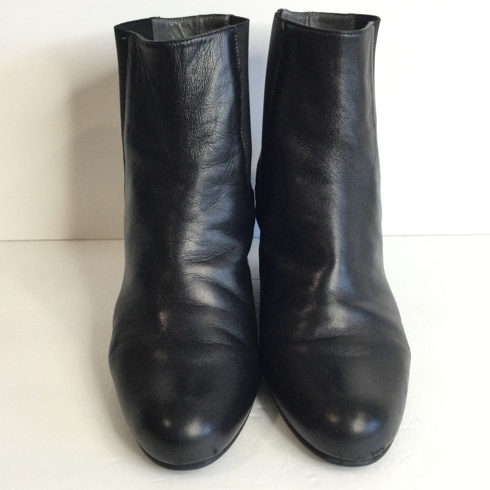 Stuart Weizman Leather Wedge Ankle Boot - image 3